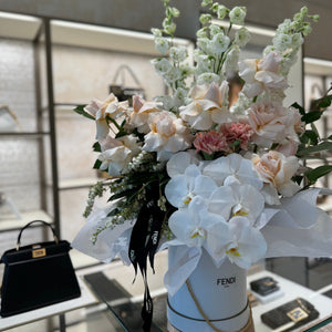 Blush pink flower box - Melbourne CBD Flower Delivery