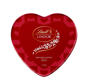 Lindt Lindor Milk Chocolate Heart Tin & Ferrero Rocher Heart Box