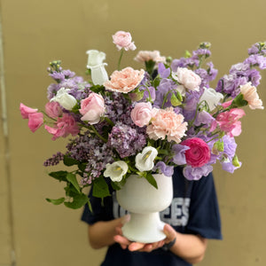 Pink & Purple Flower Vase | Same Day Delivery Melbourne